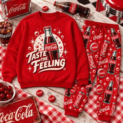 Cola Taste The Feeling Unisex Sweatshirt And Sweatpant Set