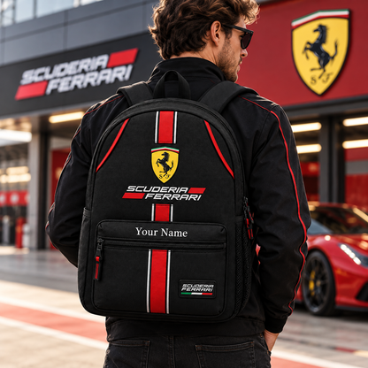 Scuderia Ferrar Racing Backpack, Personalized Racing Backpack V2