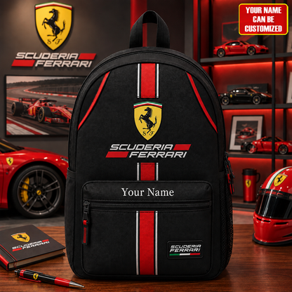 Scuderia Ferrar Racing Backpack, Personalized Racing Backpack V2