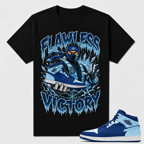 "FLAWLESS VICTORY" Shirt To Match AJ 1 Retro Mid ‘Ice Blue’, AJ 1 Matching Shirt