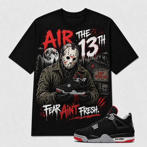 "AIR THE 13TH" Shirt To Match AJ 4 Retro Bred, AJ 4 Matching Shirt