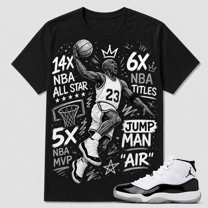 14X ALL STARS Shirt To Match AJ 11 Retro ‘Concord’, AJ 11 Matching Shirt