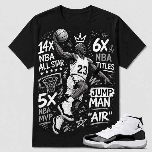 14X ALL STARS Shirt To Match AJ 11 Retro ‘Concord’, AJ 11 Matching Shirt