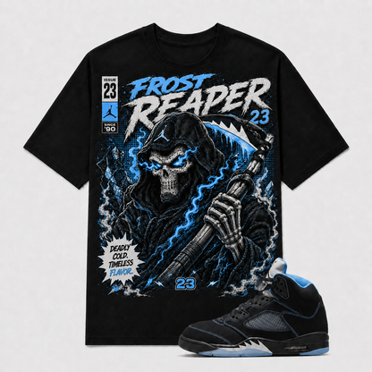 "FROST REAPER" Shirt To Match AJ 5 Black Carolina, AJ 5 Matching Shirt