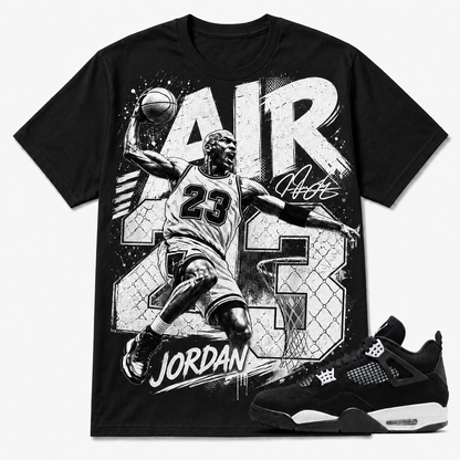 AIR 23 JD Shirt To Match AJ 4 White Thunder, AJ 4 Matching Shirt