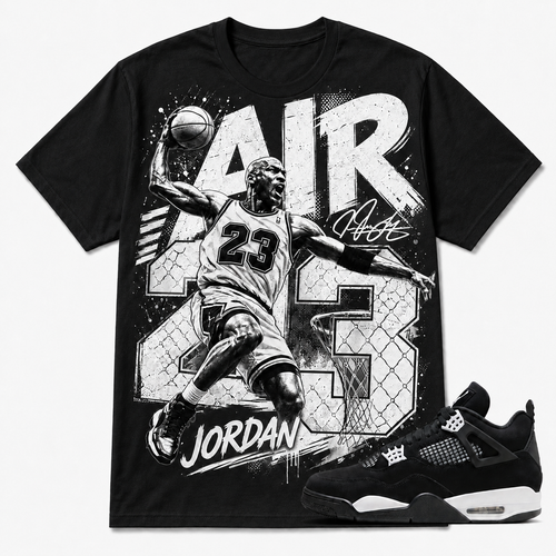 AIR 23 JD Shirt To Match AJ 4 White Thunder, AJ 4 Matching Shirt