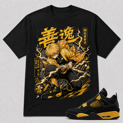 "ZENITSU" Shirt To Match AJ 4 Retro Thunder, AJ 4 Matching Shirt