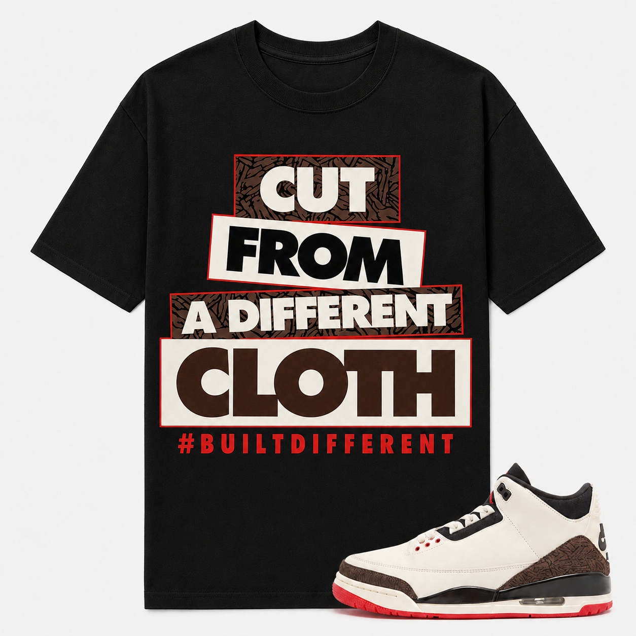 CUT FROM A DIFFERENT CLOTH Shirt To Match AJ 3 Retro World's Best Dad, AJ 3 Matching Shirt