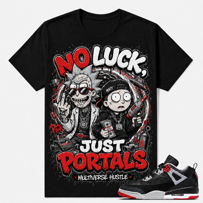 NO LUCK JUST PORTALS Shirt To Match JD Spizike Low, JD Spizike Low Matching Shirt