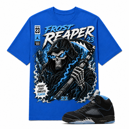 "FROST REAPER" Shirt To Match AJ 5 Black Carolina, AJ 5 Matching Shirt