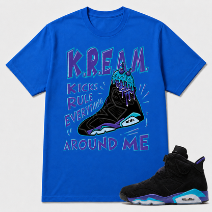 K.R.E.A.M. Shirt To Match AJ 6 "Aqua", AJ 6 Matching Shirt