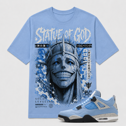 "STATUE OF GOD" Shirt To Match AJ 4 Retro ‘University Blue’, AJ 4 Matching Shirt