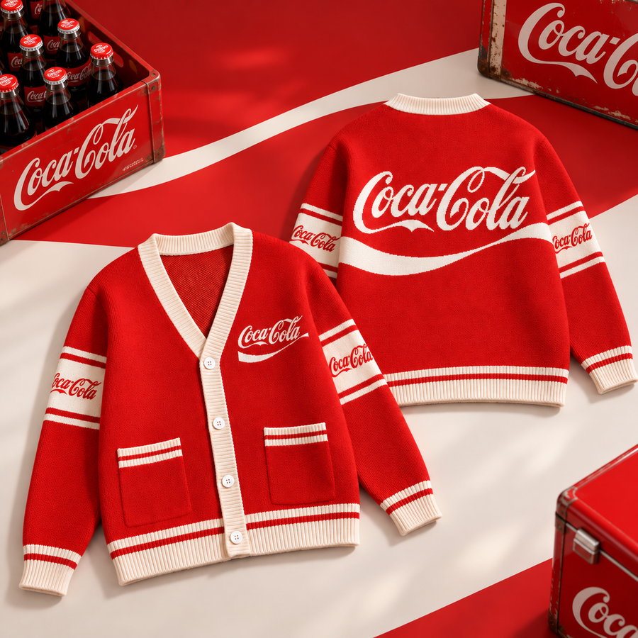 Cola Classic Cardigan – Cozy Vintage Cola Sweater
