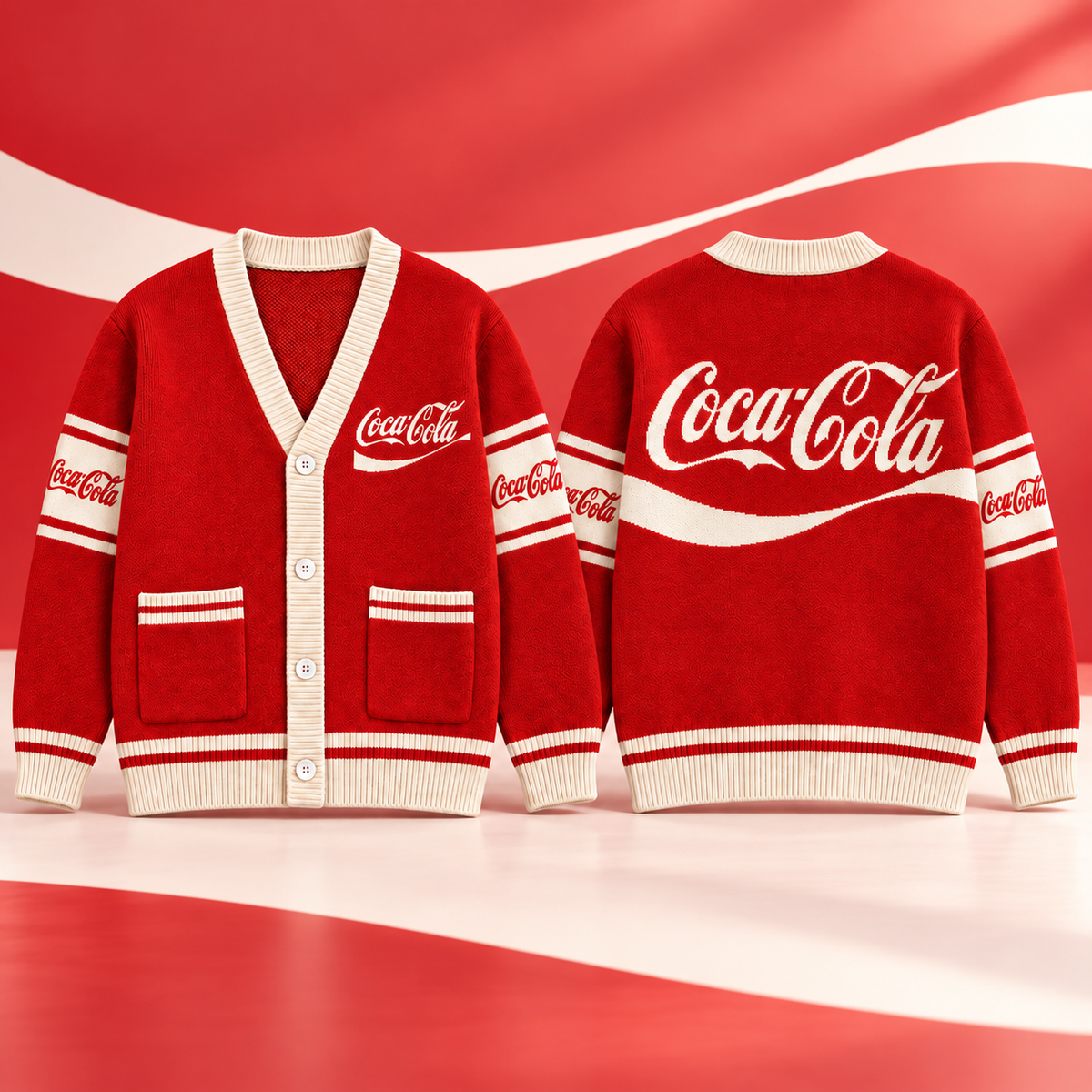 Cola Classic Cardigan – Cozy Vintage Cola Sweater