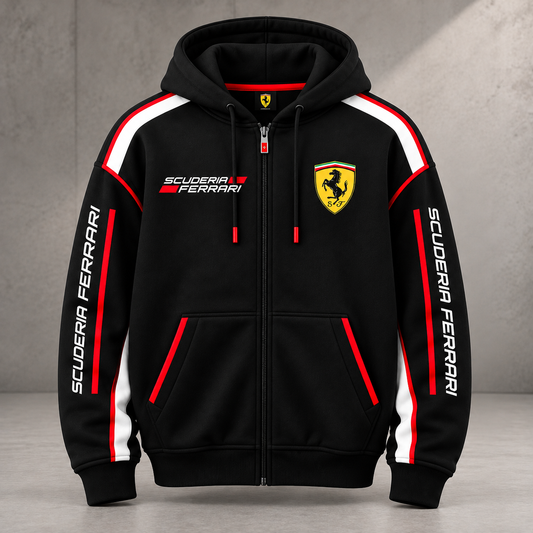 Scuderia Ferrar Racing Zip Hoodie , Racing Zip Hoodie
