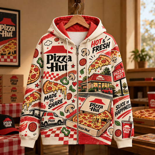 Pizza Hut Hot & Fresh Zip Hoodie , Pizza Hut Zip Hoodie