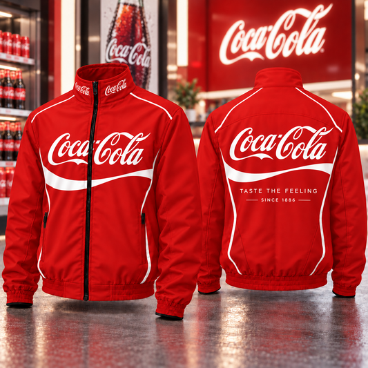 Cola Taste The Feeling Zipper Stand Collar Jacket V3