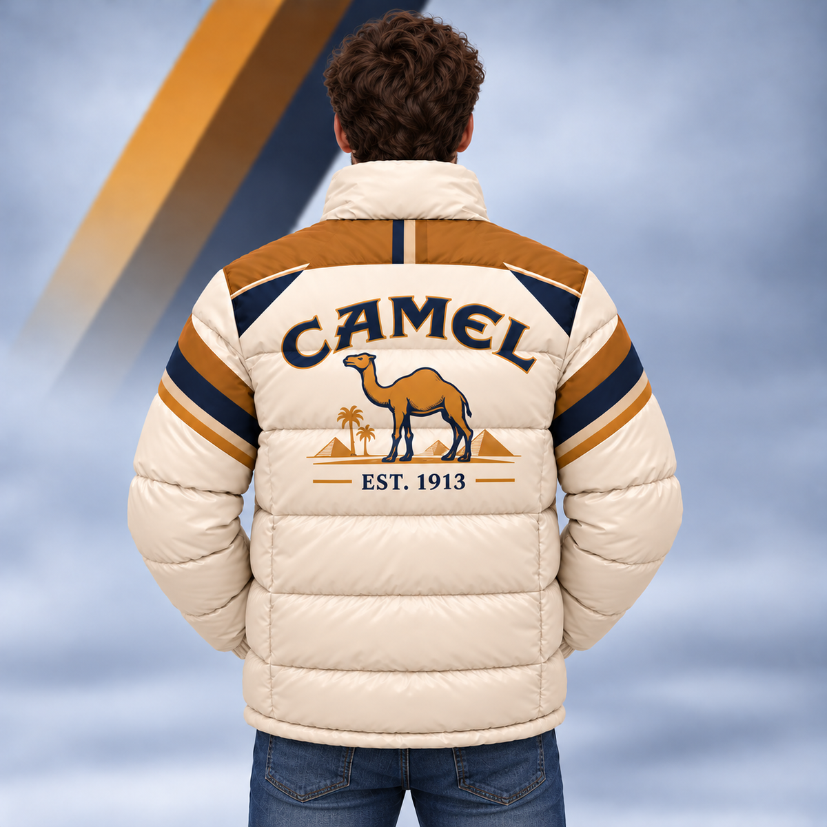 Camel EST. 1913 Puffer Jacket , Camel Windproof Puffer Jacket