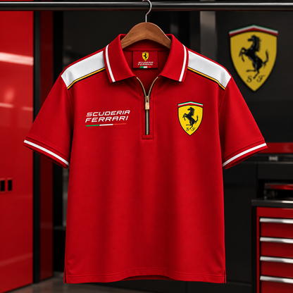 Scuderia Ferrar Racing Zip Polo