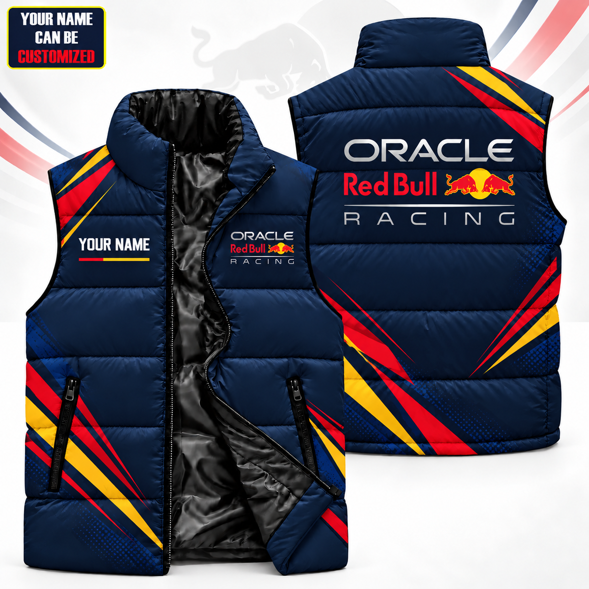 Oracle Red Bll Racing Sleeveless Windproof Puffer Jacket