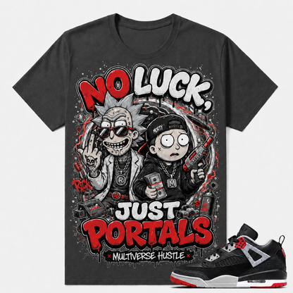 NO LUCK JUST PORTALS Shirt To Match JD Spizike Low, JD Spizike Low Matching Shirt
