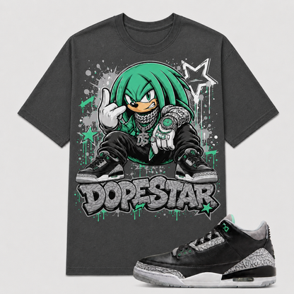 "DOPE STAR" Shirt To Match AJ 3 Retro ‘Green Glow’, AJ 3 Matching Shirt