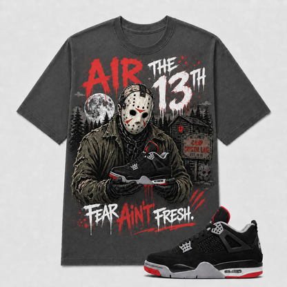 "AIR THE 13TH" Shirt To Match AJ 4 Retro Bred, AJ 4 Matching Shirt