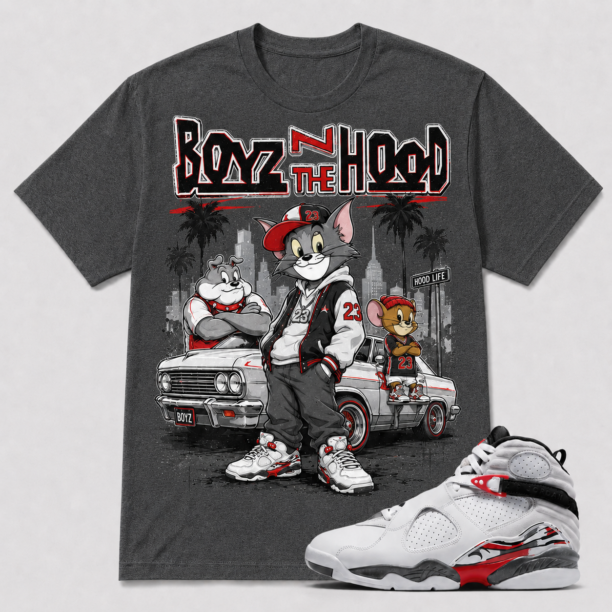 BOYZ ON THE HOOD Shirt To Match AJ 8 Bugs Bunny, AJ 8 Matching Shirt