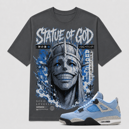 "STATUE OF GOD" Shirt To Match AJ 4 Retro ‘University Blue’, AJ 4 Matching Shirt