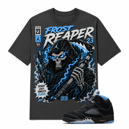 "FROST REAPER" Shirt To Match AJ 5 Black Carolina, AJ 5 Matching Shirt