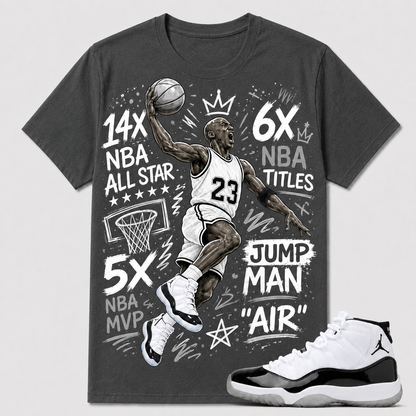 14X ALL STARS Shirt To Match AJ 11 Retro ‘Concord’, AJ 11 Matching Shirt