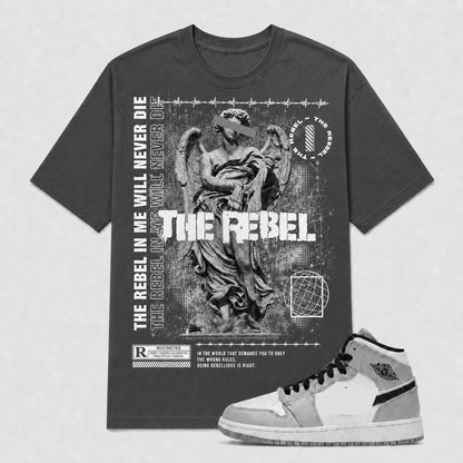 "THE REBEL" Shirt To Match AJ 1 Mid ‘Light Smoke Grey’, AJ 1 Matching Shirt