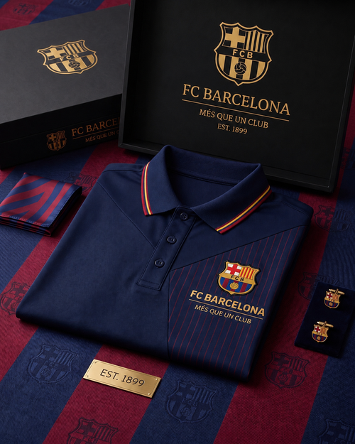 Barca Mes Que Un Club Polo , Barca Shirt , Barca 2026 Shirt V4