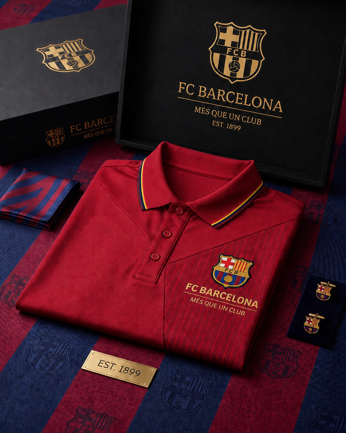 Barca Mes Que Un Club Polo , Barca Shirt , Barca 2026 Shirt V4