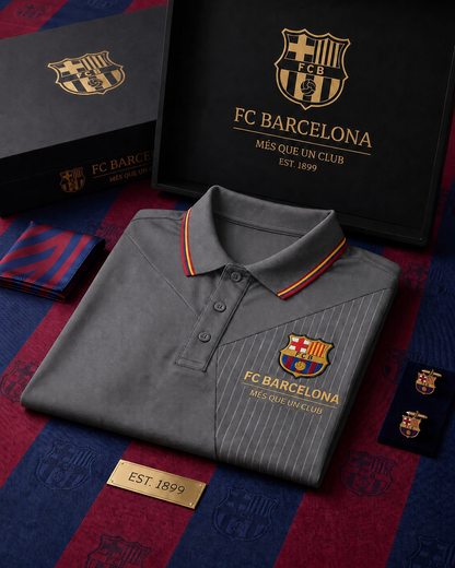 Barca Mes Que Un Club Polo , Barca Shirt , Barca 2026 Shirt V4
