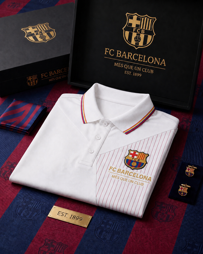 Barca Mes Que Un Club Polo , Barca Shirt , Barca 2026 Shirt V4