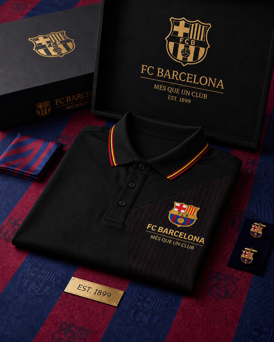 Barca Mes Que Un Club Polo , Barca Shirt , Barca 2026 Shirt V4