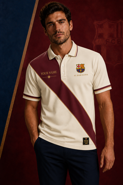 Barca Mes Que Un Club Polo , Barca Shirt , Barca 2026 Shirt V5