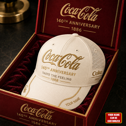 Personalized Cola 140th Anniversary Cap V31, Cola Taste The Feeling Vintage Cap