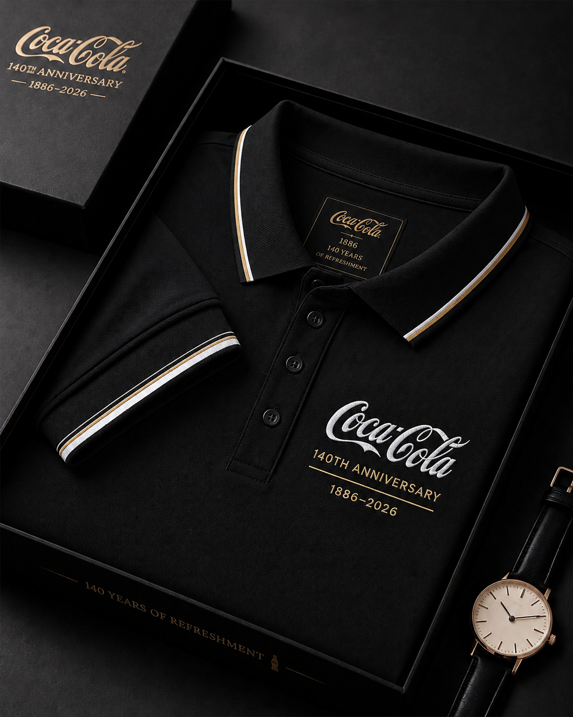 Cola 140th Anniversary Polo V8 , Cola Shirt , Cola 2026 Shirt