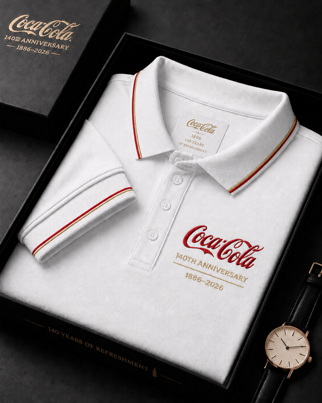 Cola 140th Anniversary Polo V8 , Cola Shirt , Cola 2026 Shirt