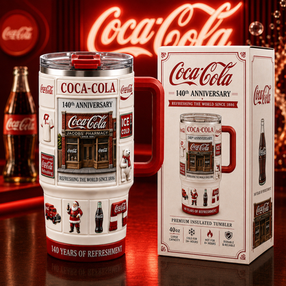 Cola 140th Anniversary Insulated Tumbler 30oz V26, Cola Tumbler 40oz