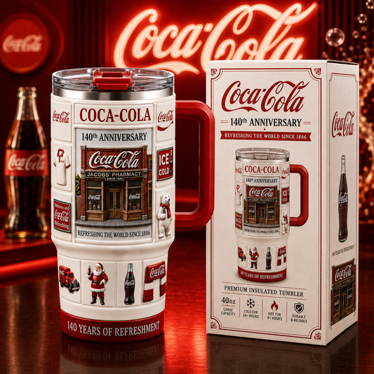 Cola 140th Anniversary Insulated Tumbler 30oz V26, Cola Tumbler 40oz
