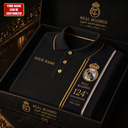 Real 124th Anniversary Polo , Real Hala Madird Polo , Real 2026 Shirt V5