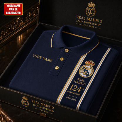 Real 124th Anniversary Polo , Real Hala Madird Polo , Real 2026 Shirt V5