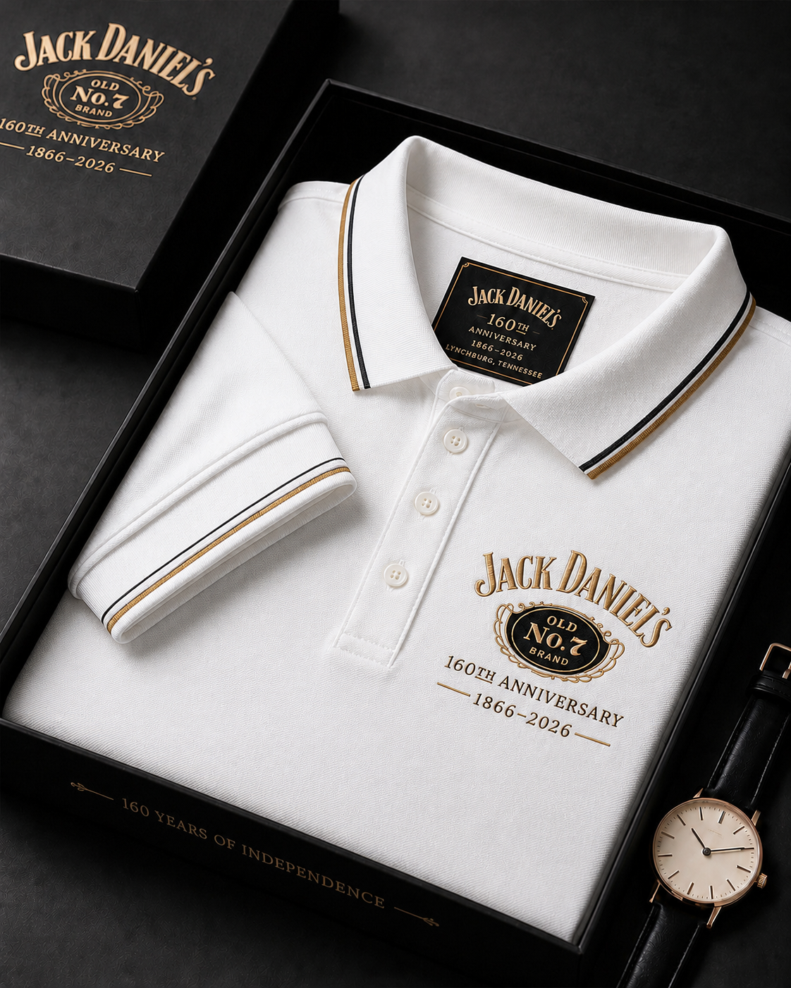 Jack Dani 160th Anniversary Polo V5, Jack Dani Shirt , Jack Dani 2026 Shirt