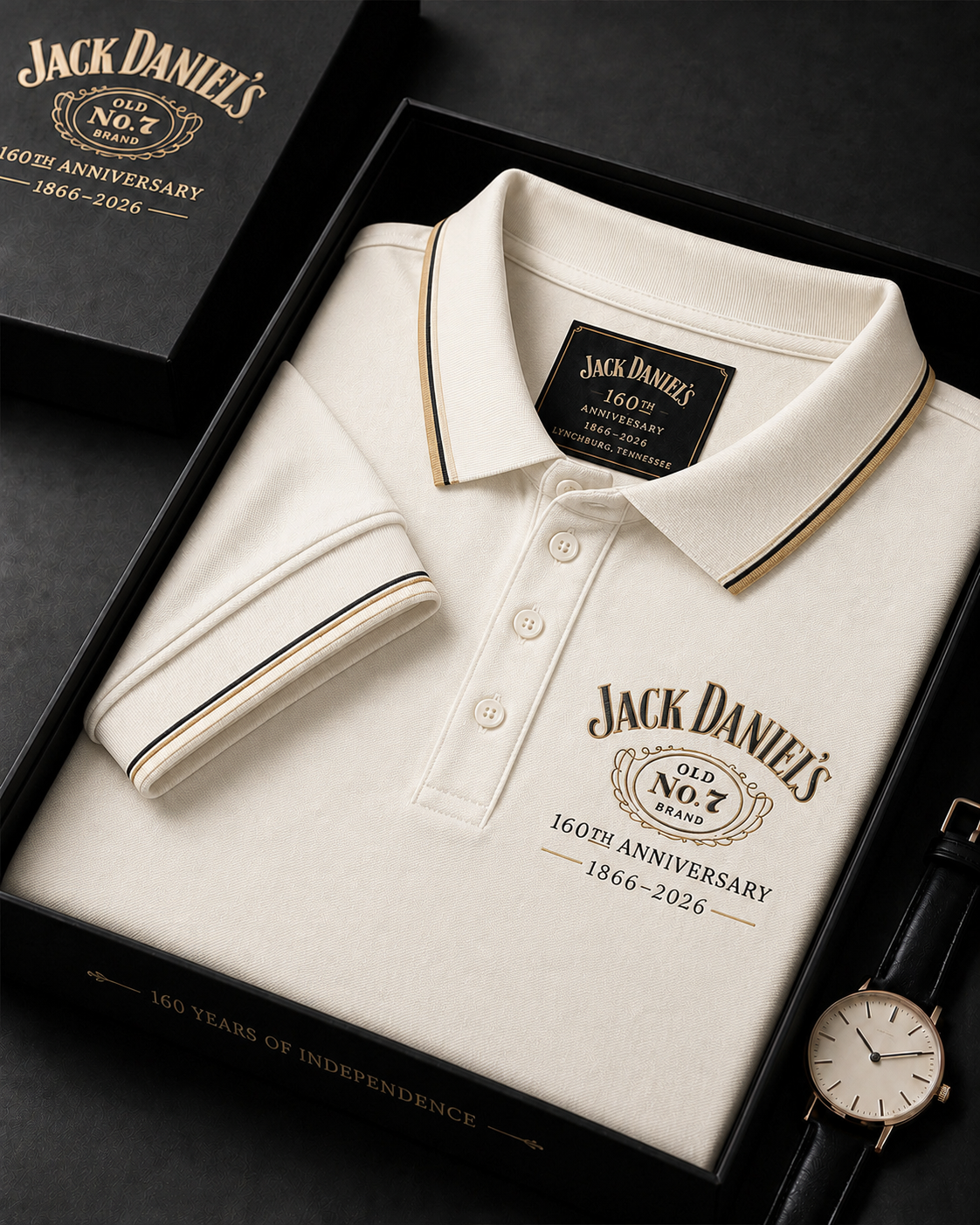 Jack Dani 160th Anniversary Polo V5, Jack Dani Shirt , Jack Dani 2026 Shirt