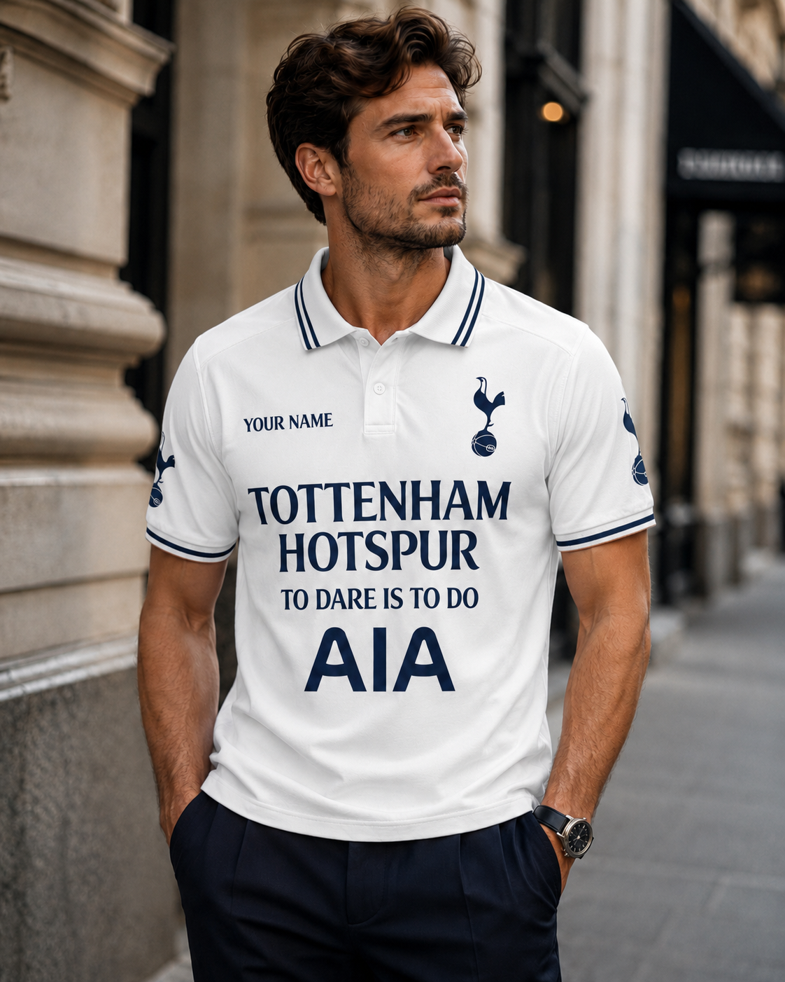Personalized Tottenham To Dare Is To Do Polo , Tottenham Shirt , Tottenham 2026 Shirt
