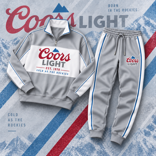 Coors Lght EST. 1978 Stand Collar Zip Set