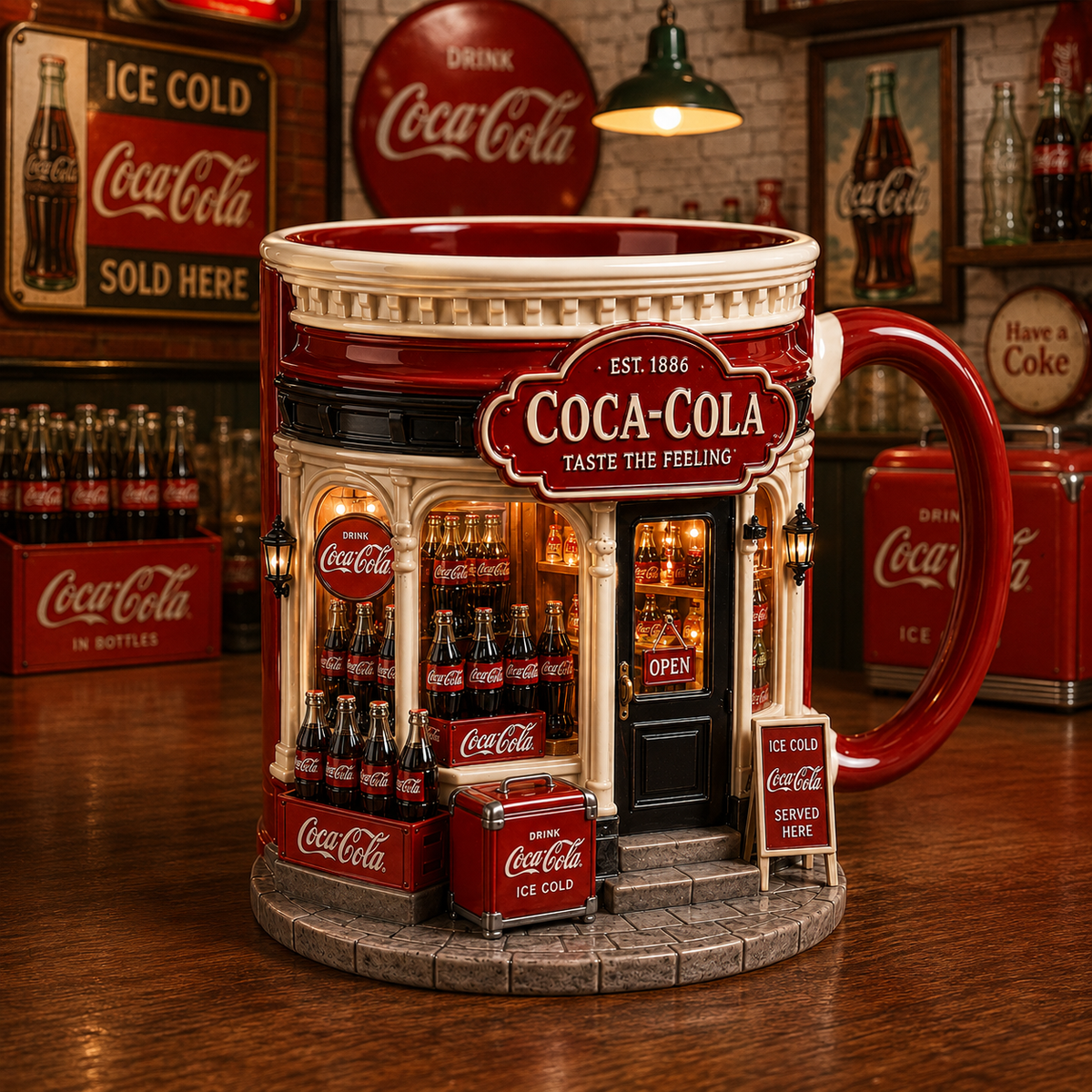 Cola Taste The Feeling Accent Mug V11, Cream Mug Gifts , Holiday Gifts